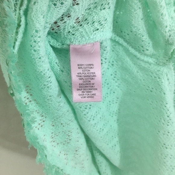 Calypso‎ St. Barth Mint Aqua Fringe Crochet Shirt - Picture 8 of 8